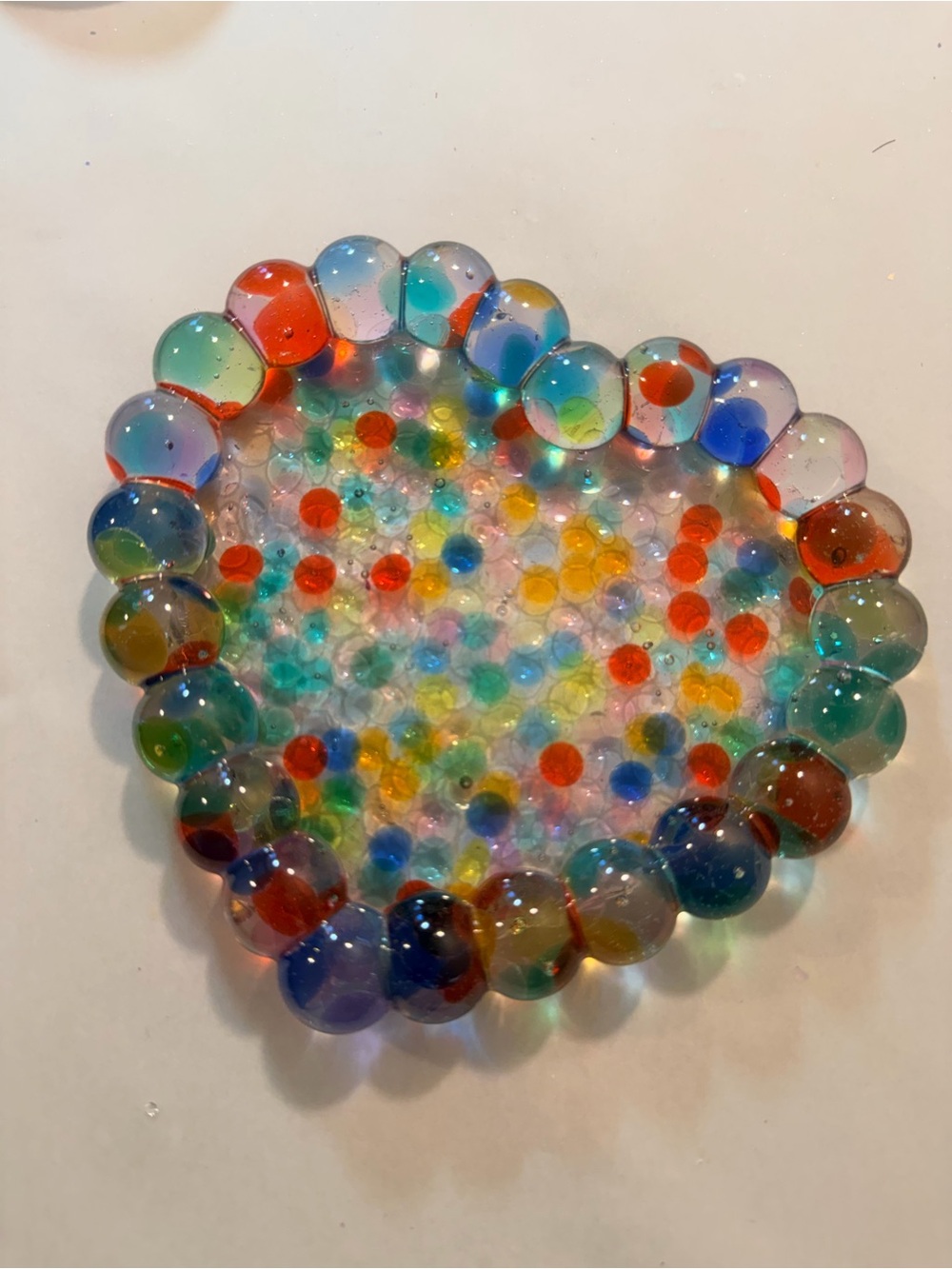 Multicolor Resin Bead Decorative Tray - Brand Unspecified